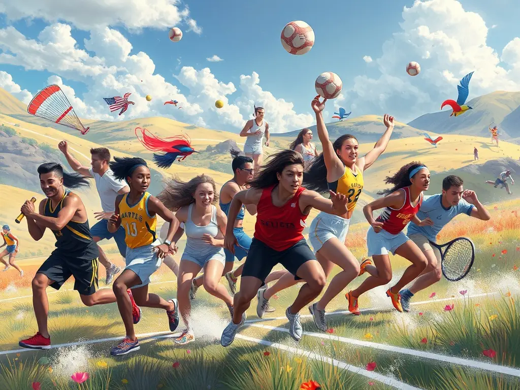An image of children with disabilities participating in an inclusive sports activity, highlighting the importance of physical activity and social interaction.